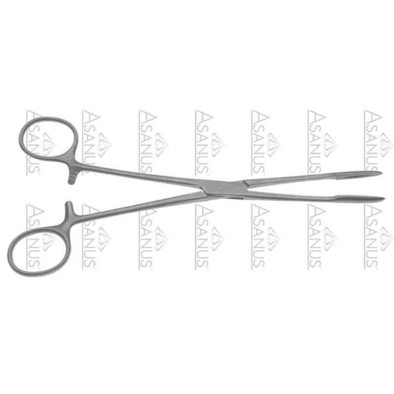 Зажими, хірургічні, для спонжів та операційної білизни, "Gross", прямі, довжина 200 мм, 8". Бренд - Asanus Medizintechnik Gmb, Німеччина